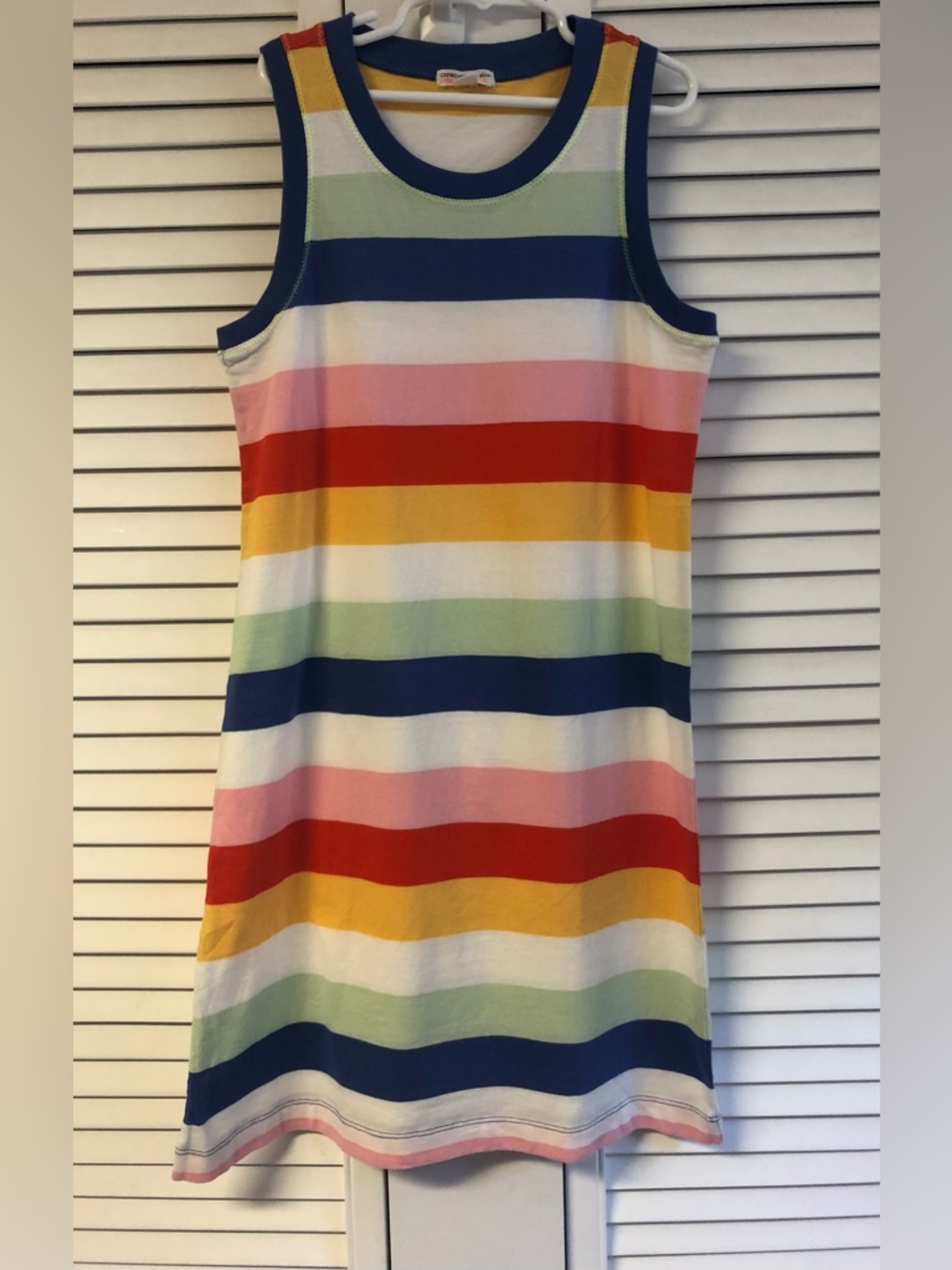 Crewcuts girls size 12 Multicolor Rainbow Stripe Tank Dress